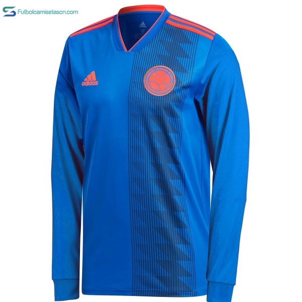 Camiseta Colombia 2ª ML 2018 Azul